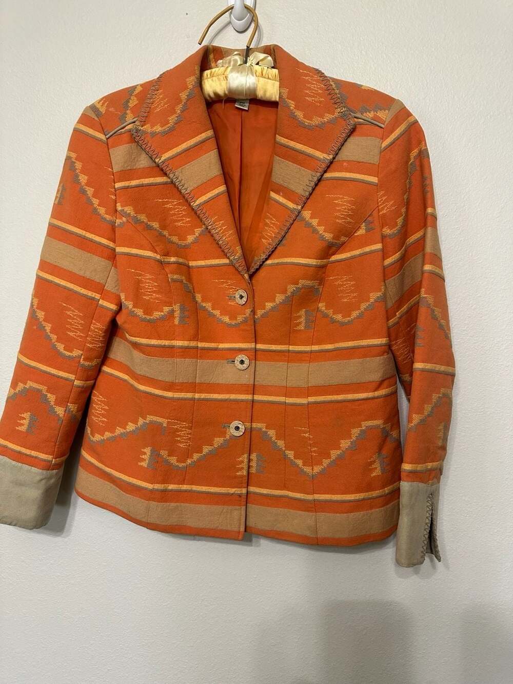 Coldwater Creek Southwestern Aztec Print Lined Blazer Jacket